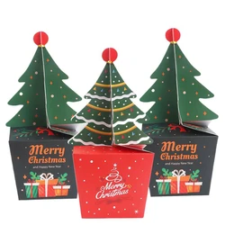 10/20Pcs Wesołych Świąt Choinka Pudełka na prezenty Apple Cake Candy Box Papierowe pudełko do pakowania Xmas Noel Navidad Natal New Year Party Favor