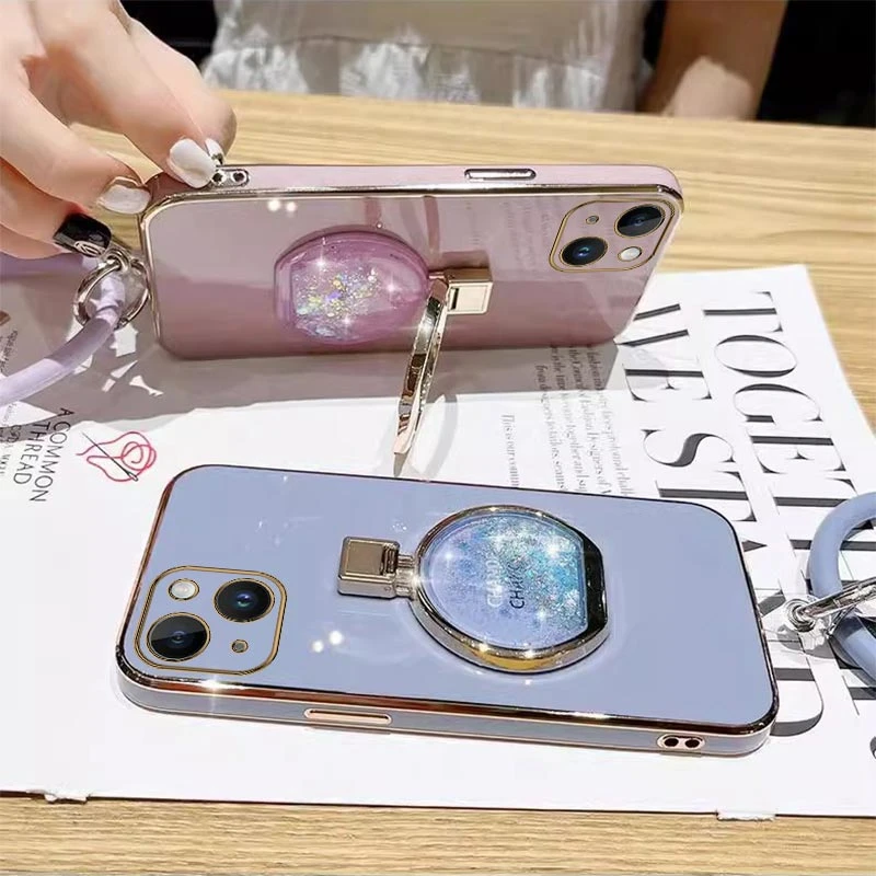 Creative Perfume Bottle Plating Phone Holder Case For iPhone 13 15 14 12 11 Pro Max 14 15 Plus X XR XS XSMax Cover