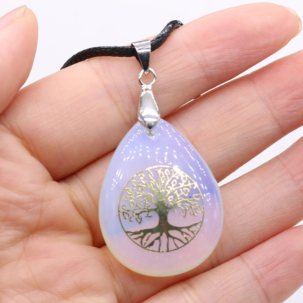 Natural Stone Lapis Lazuli Pendant Necklace 7 Chakras Reiki Heal Amethysts Turquoises Charms Necklaces for Women Men Jewelry
