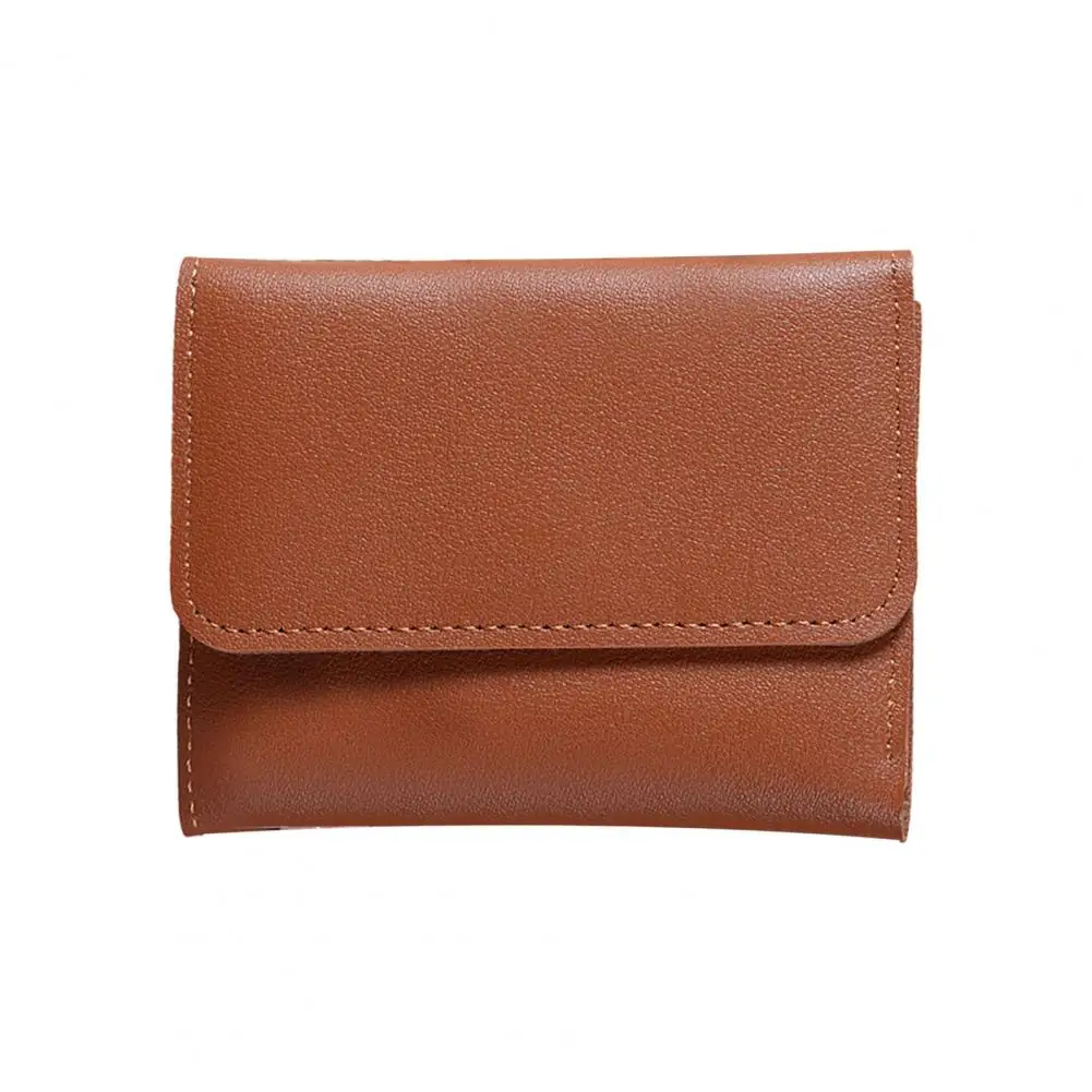 Women Artificial Leather Wallet Fashionable Credit Card Organizer Ladies Triple Fold Wallet with Id Window Portable for Use
