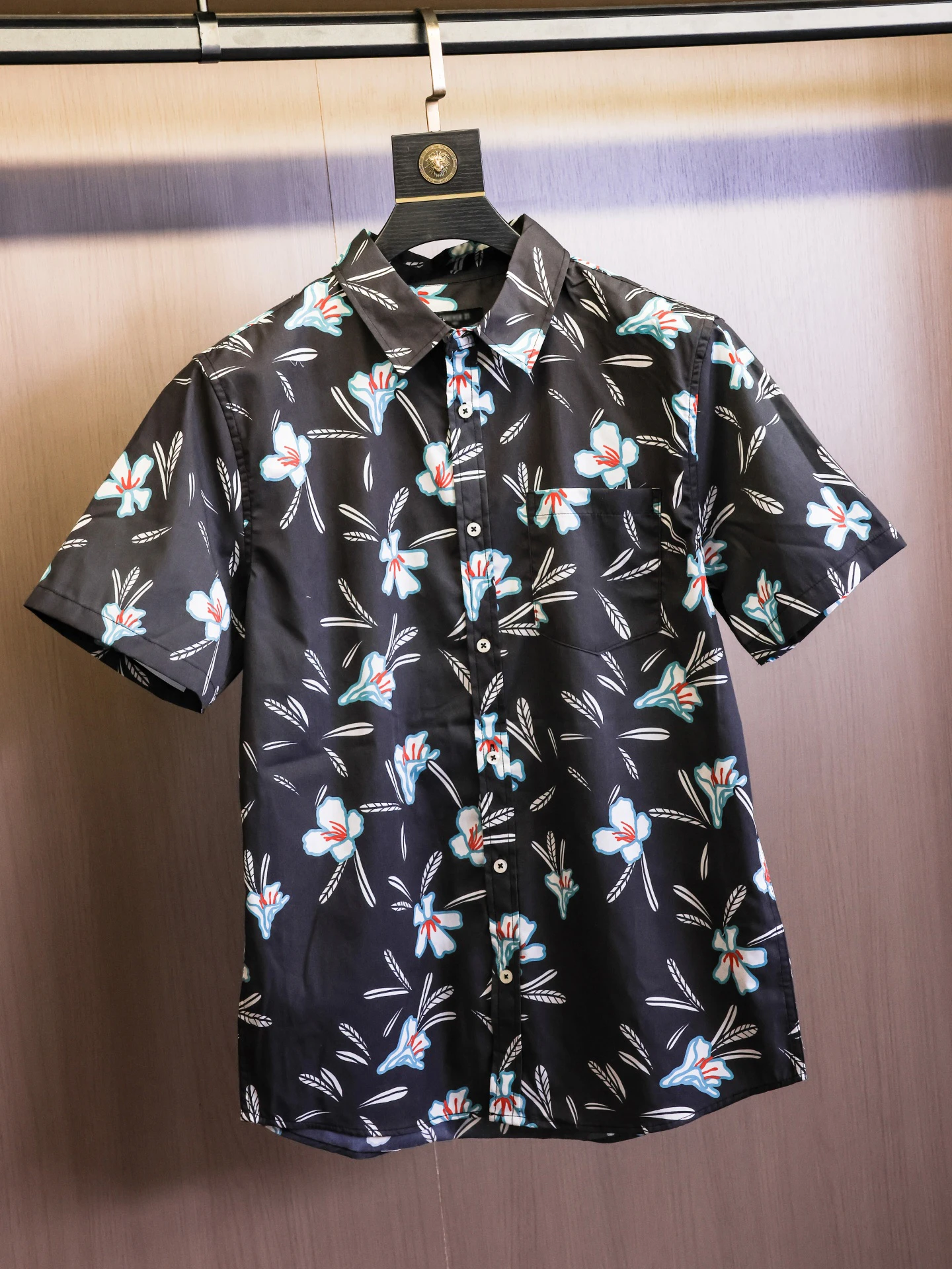 Beach Vacation Style Floral Print Loose Men's Short Sleeve Shirt Summer New Casual Collar Unisex Open Cardigan Cotton Rayon