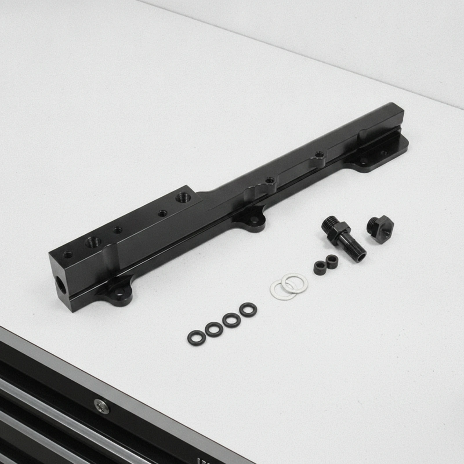 Fuel Rail Kit Aluminum High-Throughput Fuel Rail Direct-Mount Sturdy for Car Tuners, Engine Swaps, Track Builds