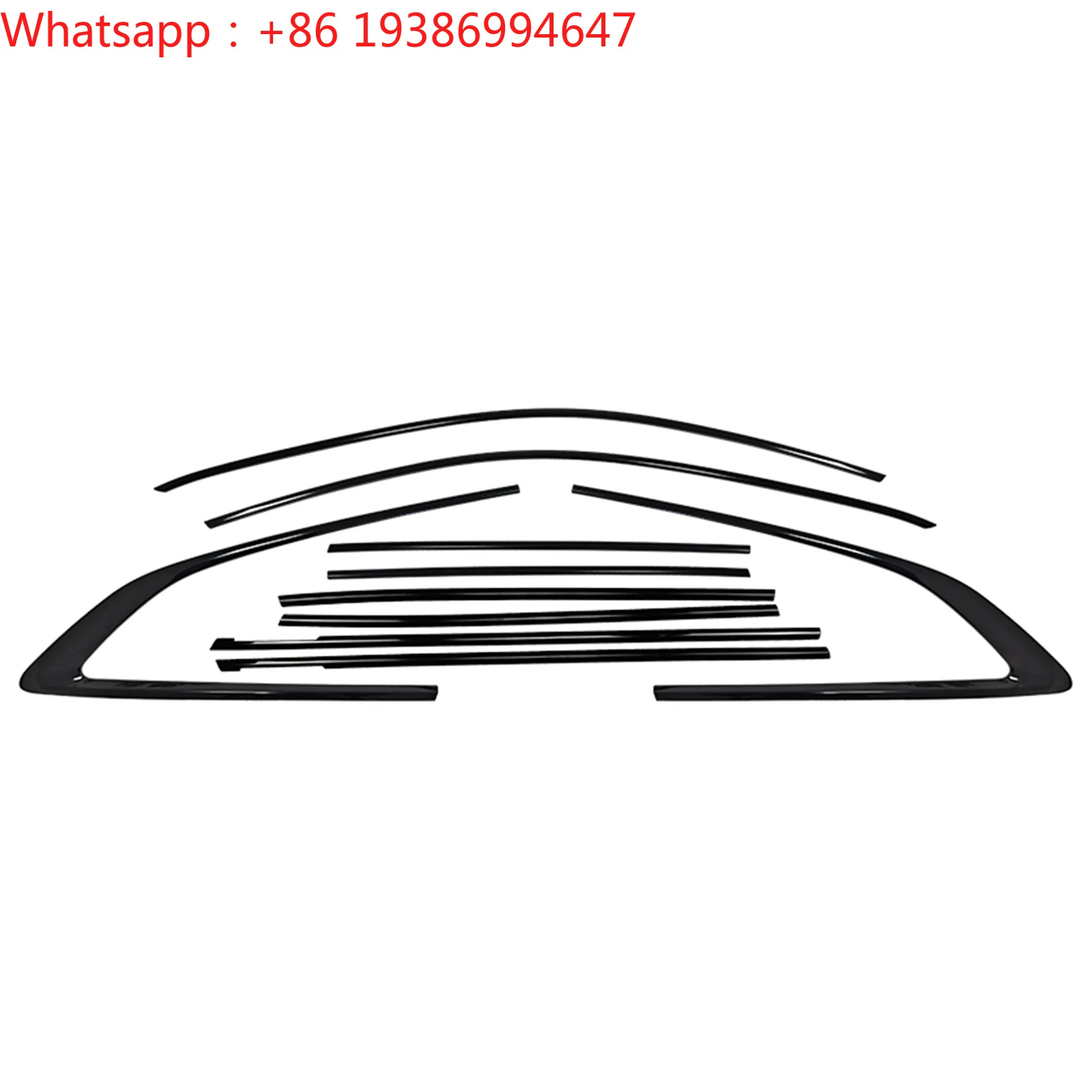 For Window Strip Weatherstrip Molding Trim High Quality Stainless Steel for VW Arteon CC 2021-2024 Chrome Black