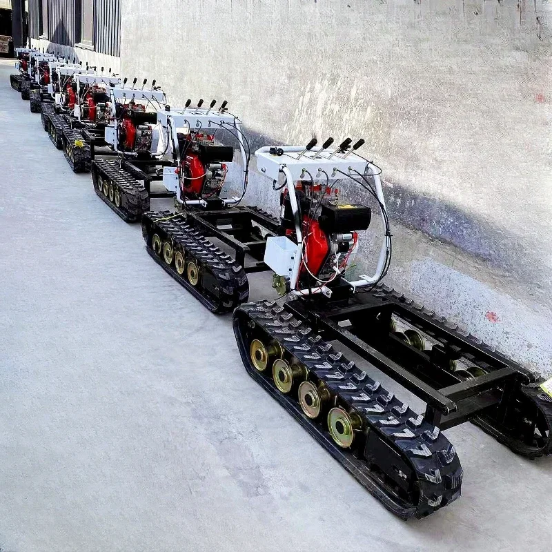 Crawler creeper transporter, crawler car walking chassis, all-terrain crawler creeper agricultural vehicle