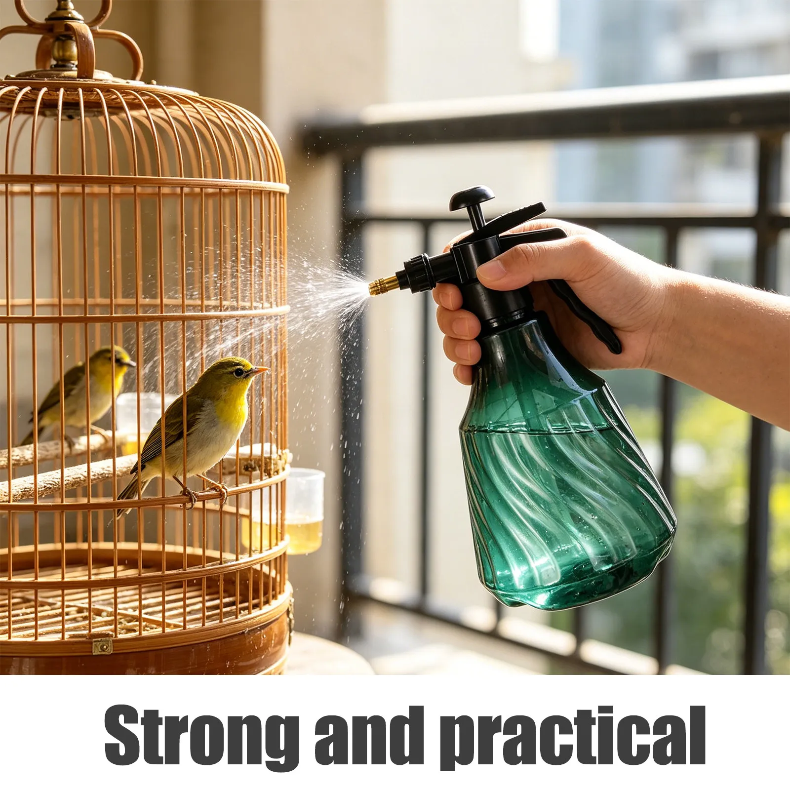 Bird Sprayer Mister 2L Ultrafine Avian Pump Shower Sprayer Bottle Handheld Pet Bird Bath Tool for Conure Macaw Grooming view 6