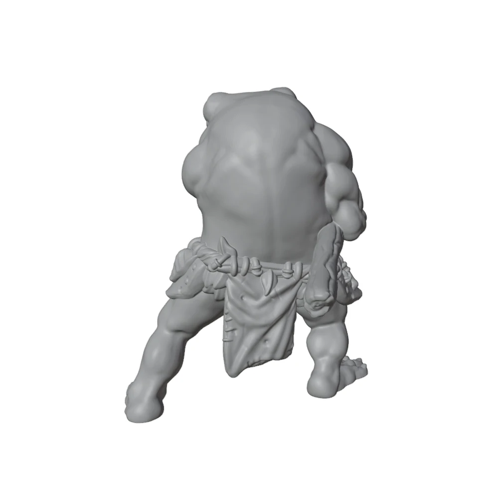 1/24 Desk ornament，Savage Wind Frog Warrior, miniature resin model kit, GK mini 3D printed gray model statue, unpainted
