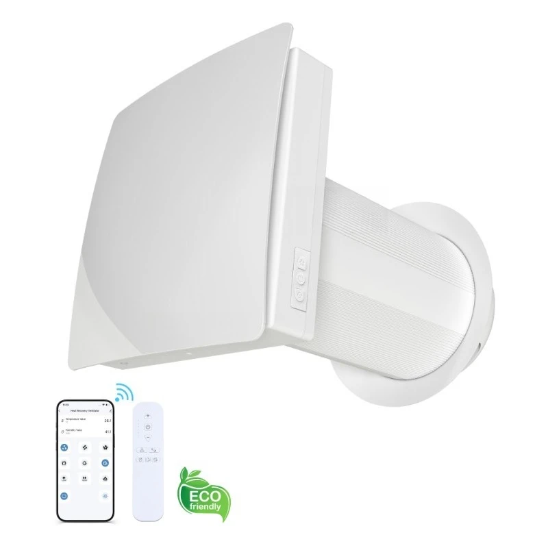 For KCVENTS VT501 Wall Mount Heat Recovery Ventilator Single Room Bedroom Fresh Air Fan Household Ventilation Exhaust