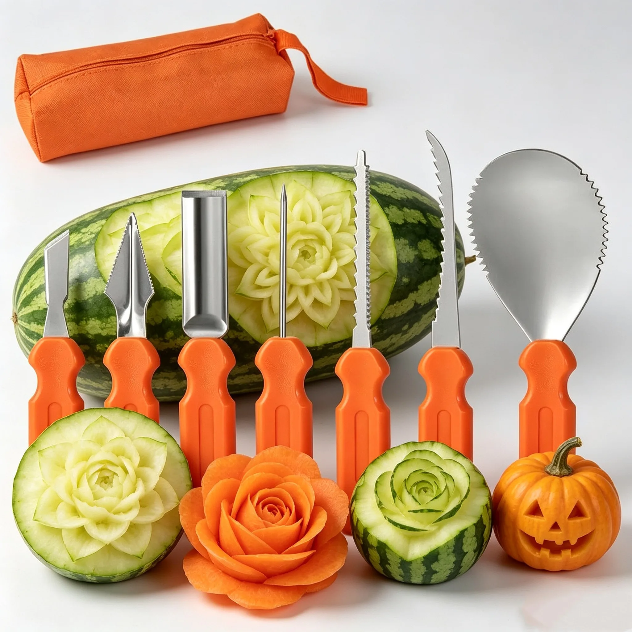 7pcs Stainless Steel Vegetable and Fruit Carving Tool Set,DIY Vegetable and Fruit Carving Tool,Cooking Aid Tool,household Tools
