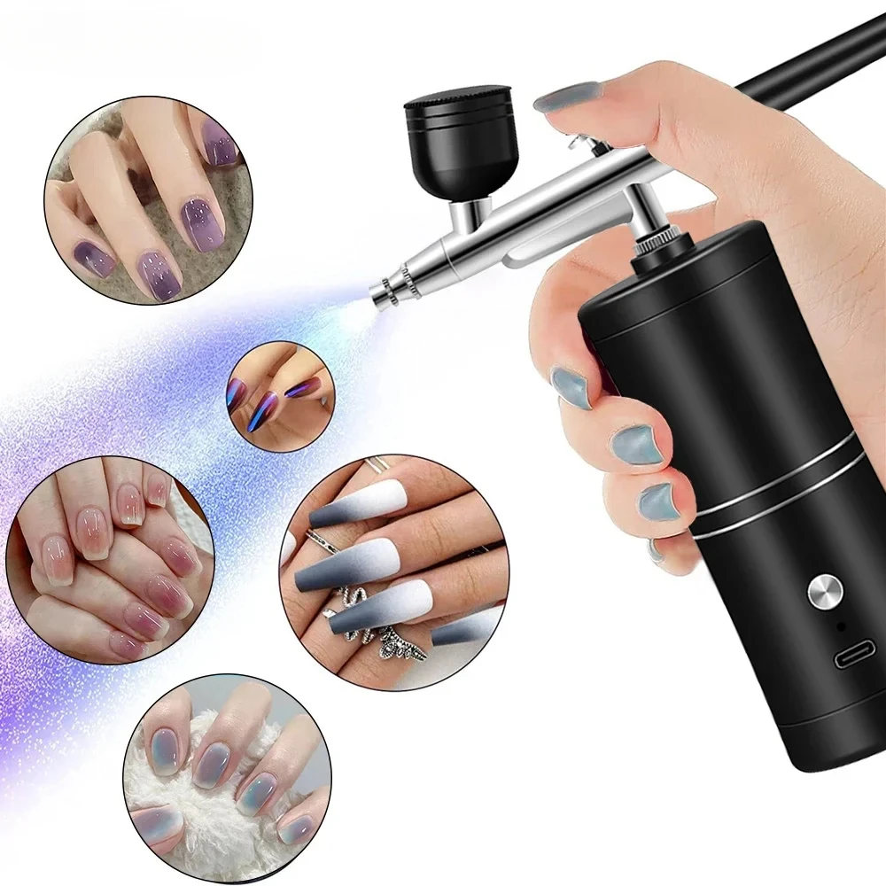 Spray Pen Gun Electric Acrylic Paint Spray Gun Painting Spray Gun Coloring Model Nail  Pen Set Air Brush Airbrush