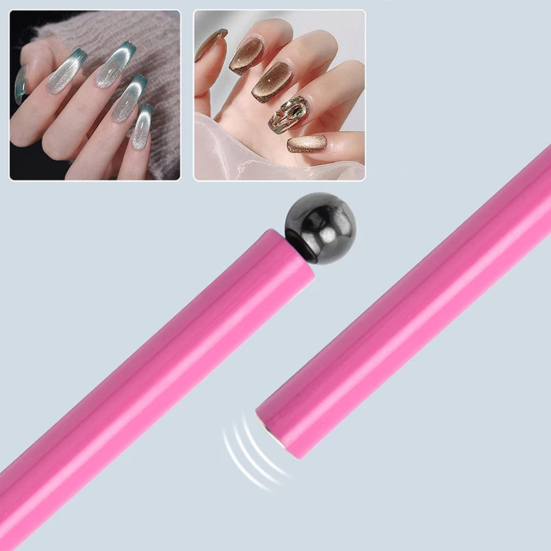 

Double-head Detachable Cylindrical Nail Magnet Stick Pen With Cat Eye Magnetic Steel Ball Polish Nail Art Tool