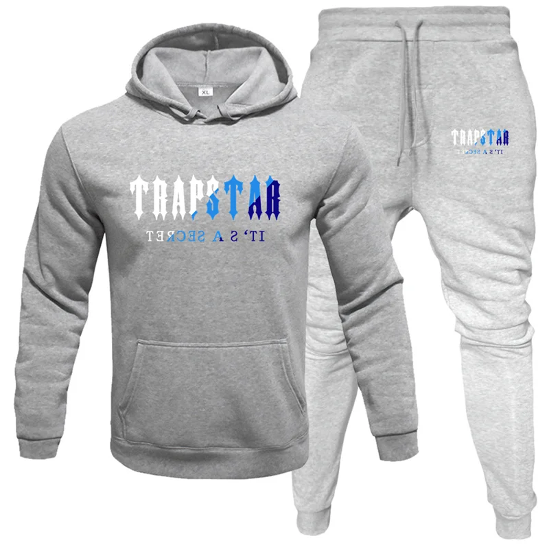 2024 Set pria topi berlari Hoodie Sweatpants Set pria 2PK pakaian musim gugur setelan Hoodie olahraga pria Set