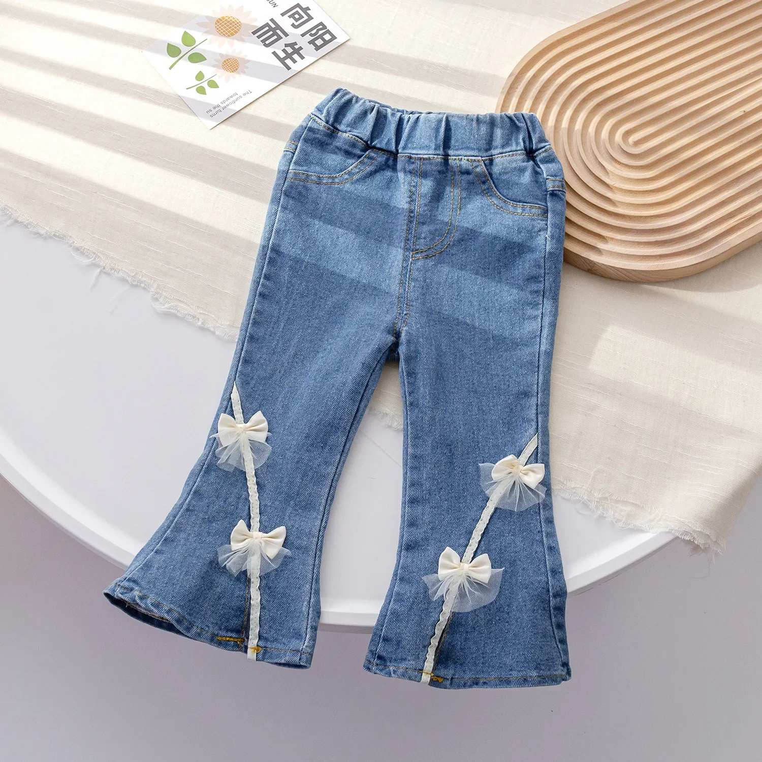 Kids Jeans 2023 Girls Jeans Bow Kids Clothes Girls Clothes 1 To 6 Years Jeans for Girls Baby Girl Jeans Pants