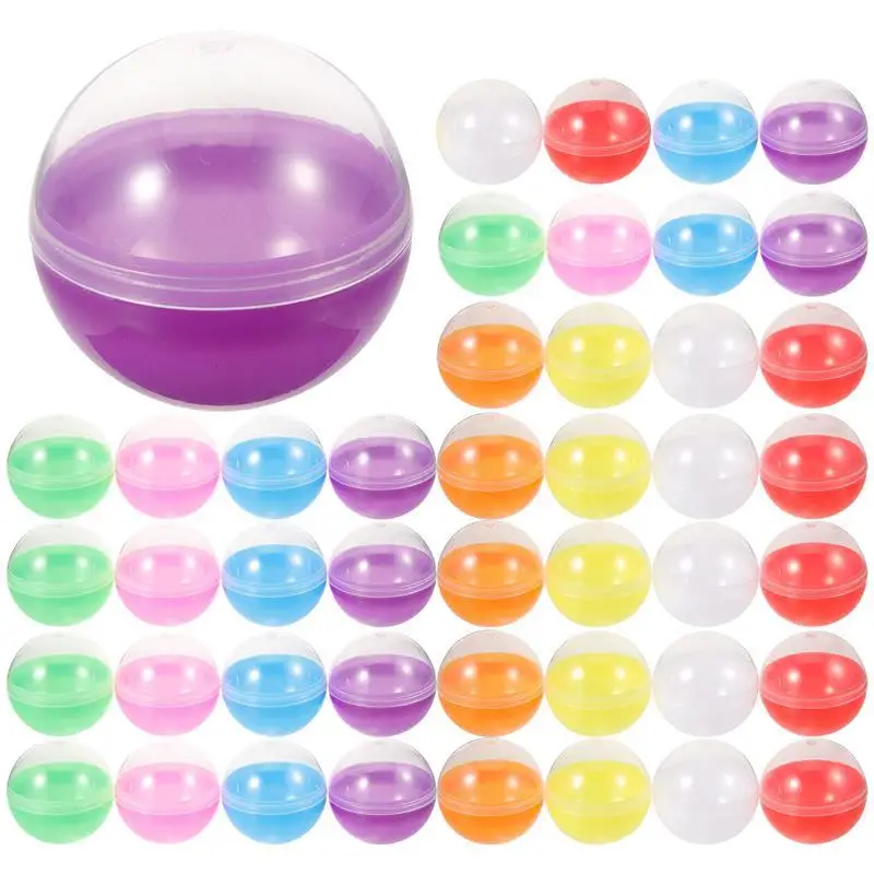 

50 Pcs Fillable Ball Empty Vending Machine Capsules Bulk Container Round Machines Plastic Containers 45MM Surprise Ball