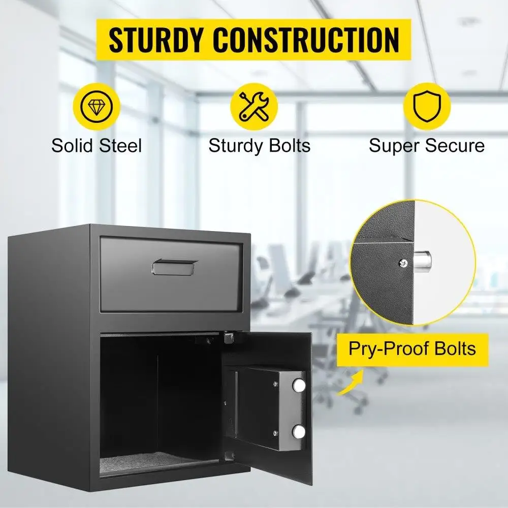 إيداع رقمي آمن 1.7 قدم مكعب من الفولاذ الكربوني قفل إلكتروني فتحة إيداع مفاتيح الطوارئ للمنزل فندق مكتب الأمن