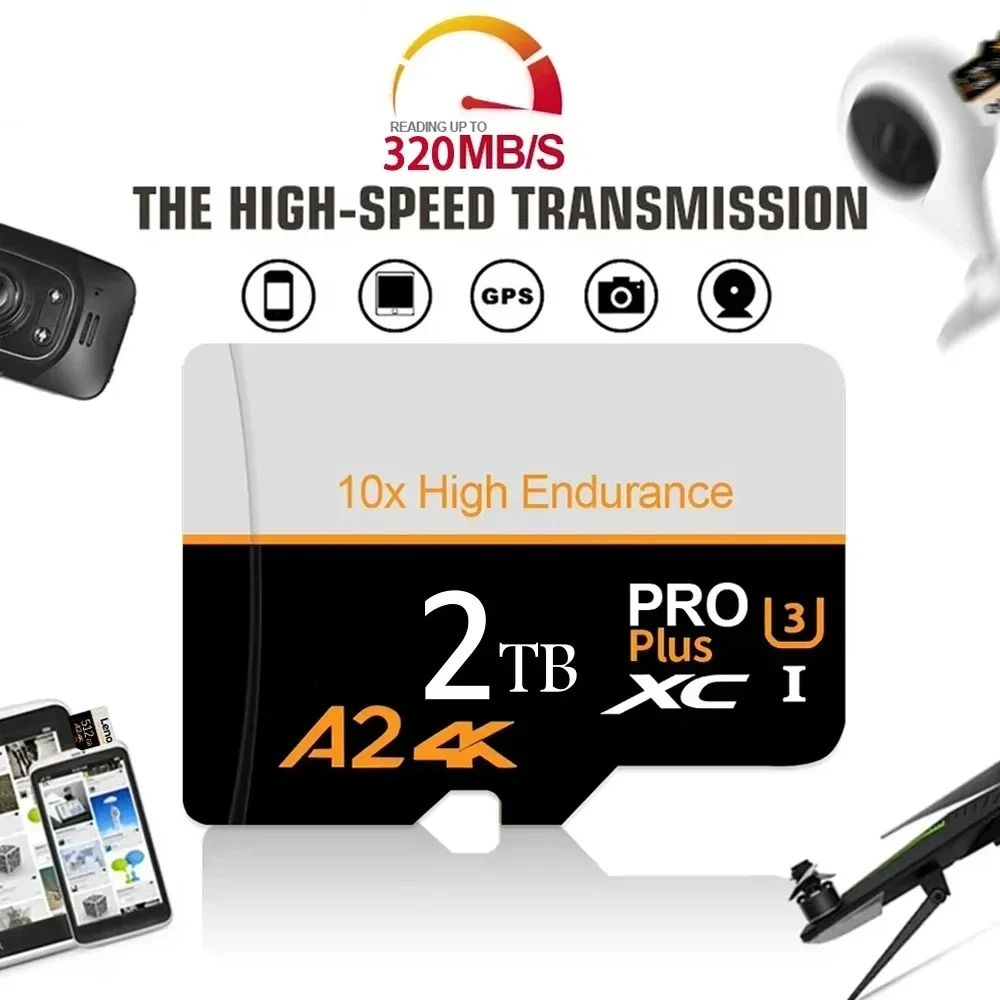 New 2TB 1TB 512GB High Speed Micro TF/SD Card Memory Card 16GB 32GB 64GB for Cell Phone Camera Table PC Computer Laptop D