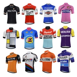 La Casera Retro Cycling Jersey Team Z Men Classical Mtb Clothing Molteni Bike Jersey Triathlon Maillot Ciclismo