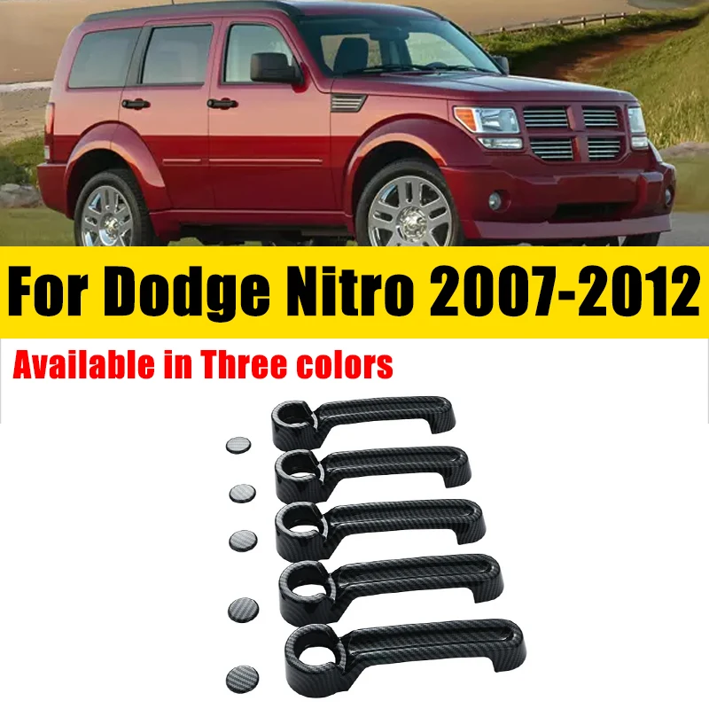 

Door Handle Cover Carbon Fiber Chrome For Dodge Nitro 2007-2012 2008 2009 2010 Stickers Anti-scratch Trim Set Car Accessories