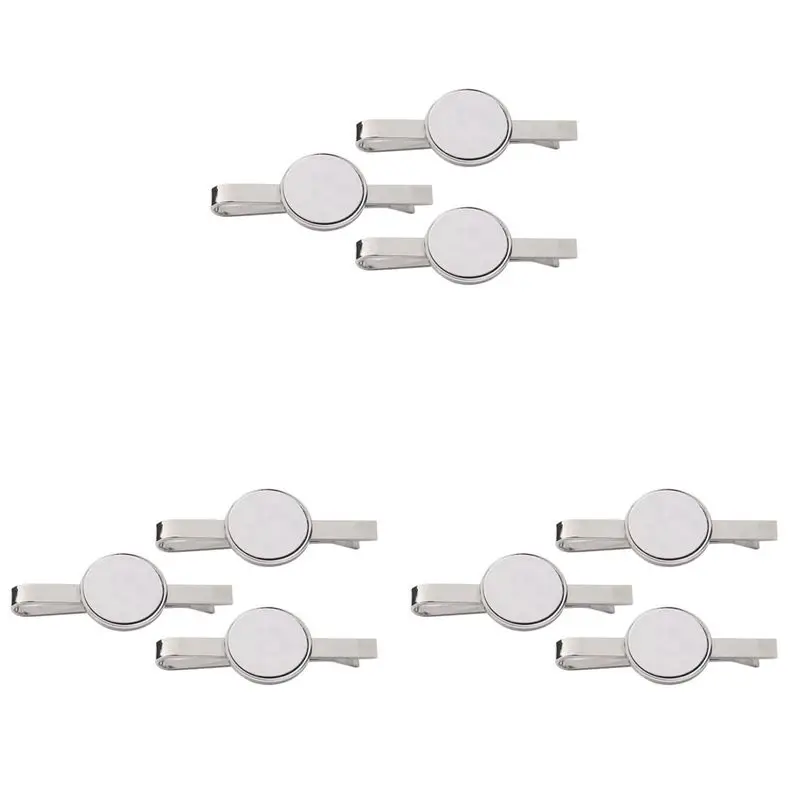 CYCLI-9X Sublimation Tie Clip Blanks For Men Metal Tie Bars Heat Transfer DIY Tie Pins Pinch Clip