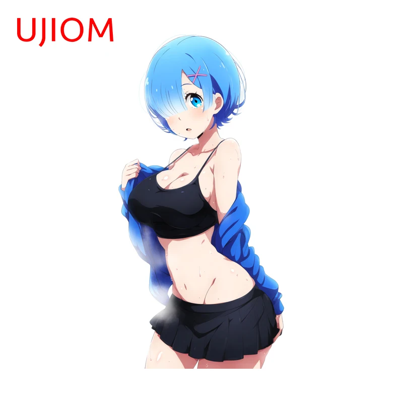 UJIOM Seductive Rem Wall Sticker Standing Posture Elegant Artistic Graphics Decal Living Room Cupboard Vestibulec Decoration