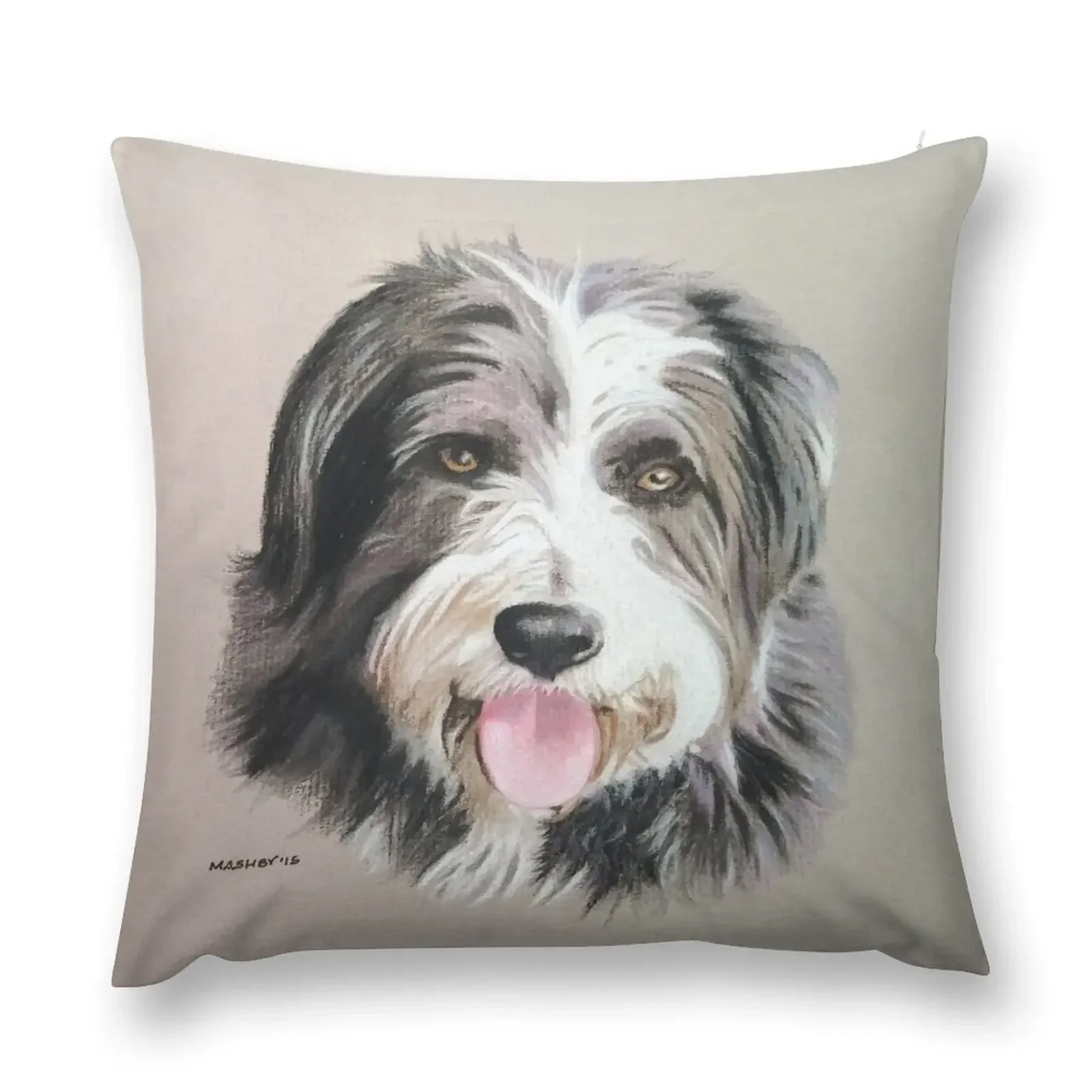 Millie the wonderful Bearded Collie Throw Pillow Pillow Cases Decorative Sofa Cushions christmas pillow case