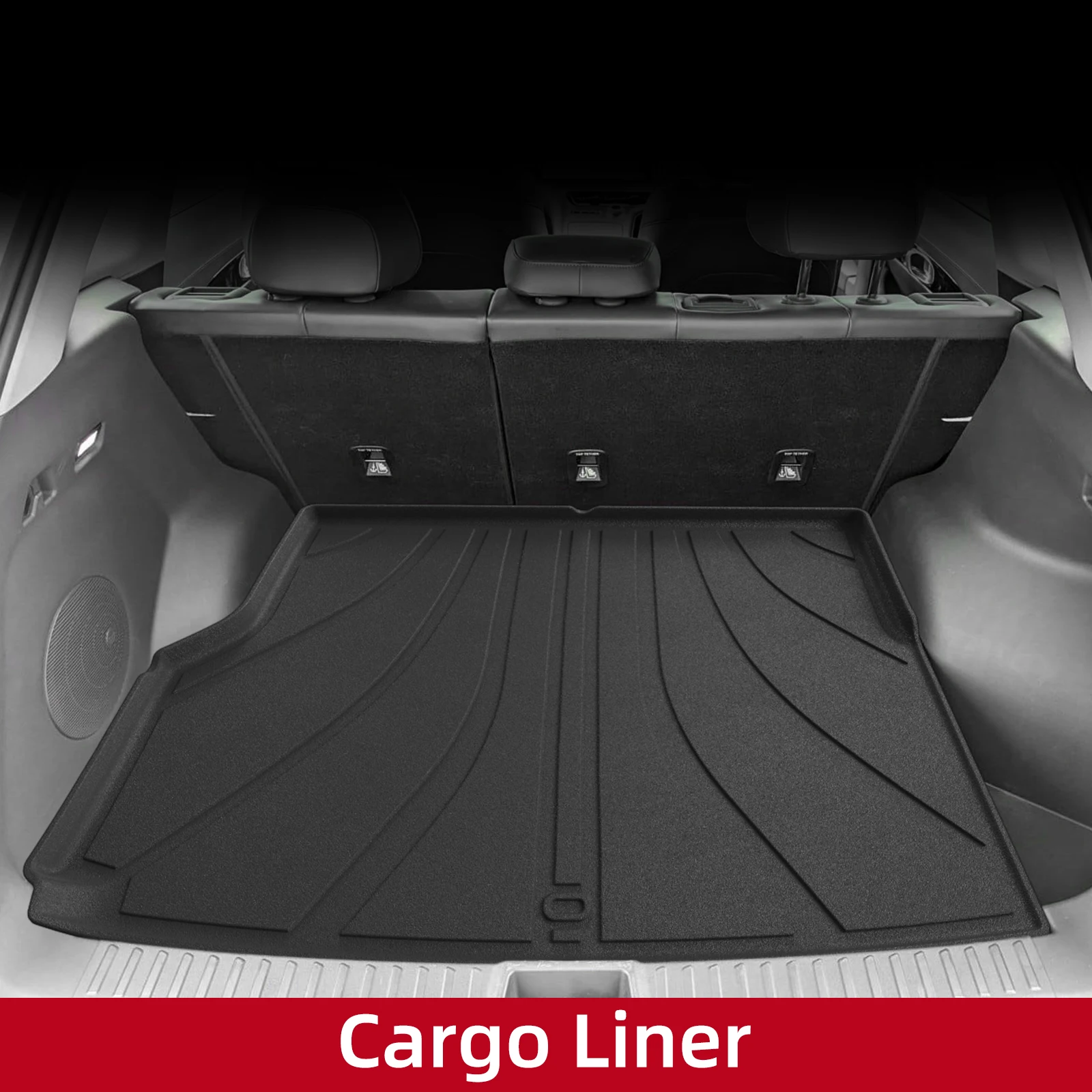 LUCKEASY Right Drive for Geely EX5 2025 2026 (not fit UK version) Car Floor Mats Cargo Liner Trunk Pad TPE Waterproof Black view 4
