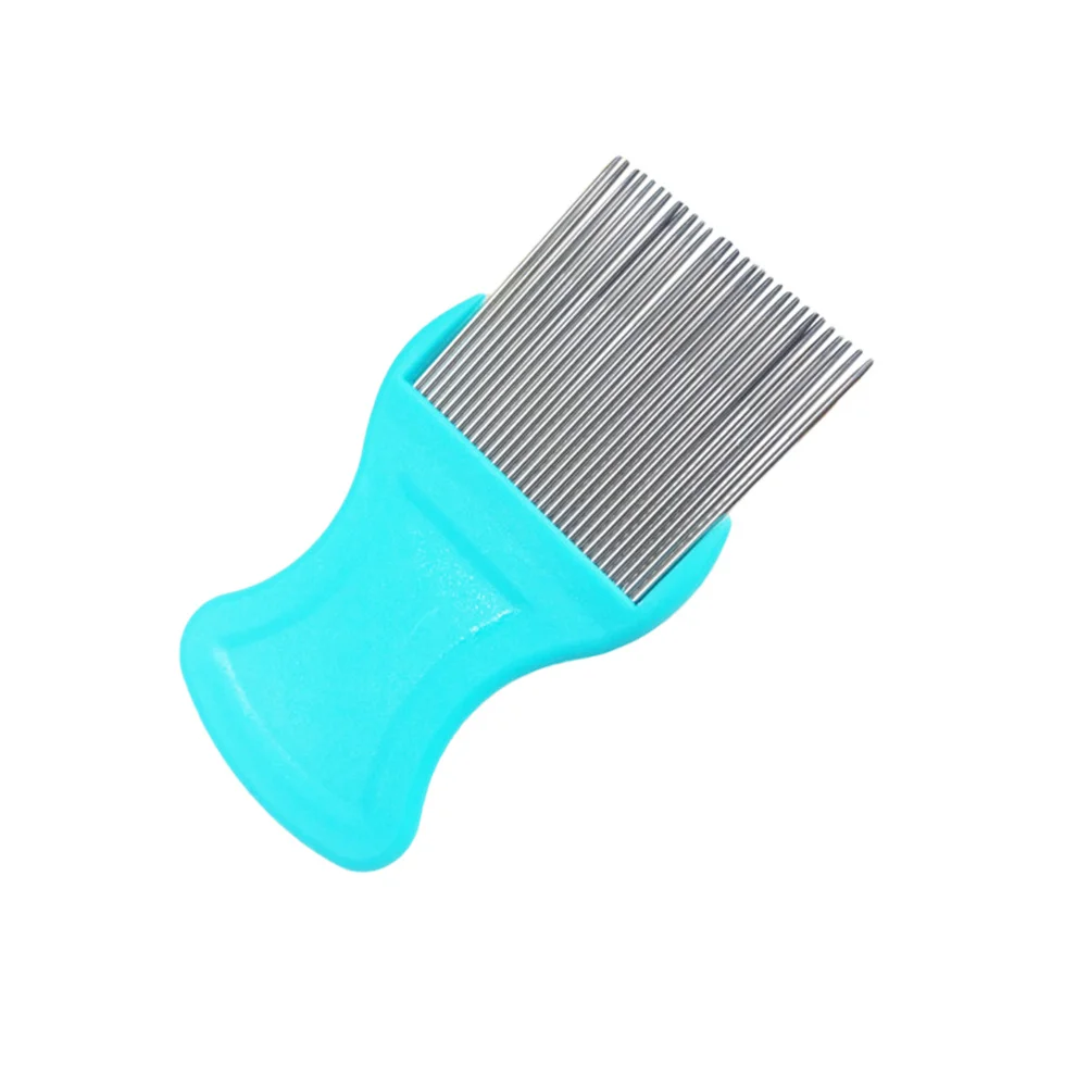 Sky Blue Pet Dog Cat Puppy Flea Egg Dirt Remover Stainless Steel Tooth Comb Cleaning Brush Grooming Comb Pet Grooming Brush