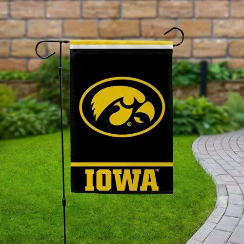 University of Iowa Hawkeyes Double Sided Garden Flag Banner 12x18 Inch Solid...