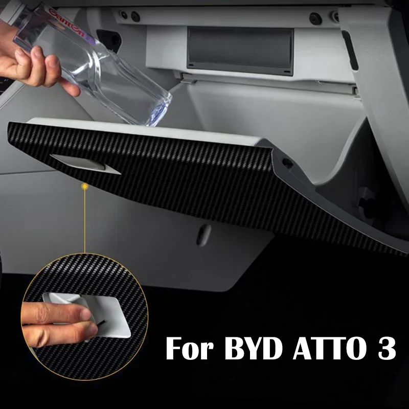 

Для BYD Atto 3 YUAN Plus левый руль, автомобильный перчаточный ящик со стороны пассажира, защита от ударов, наклейка, аксессуары 2022 2023