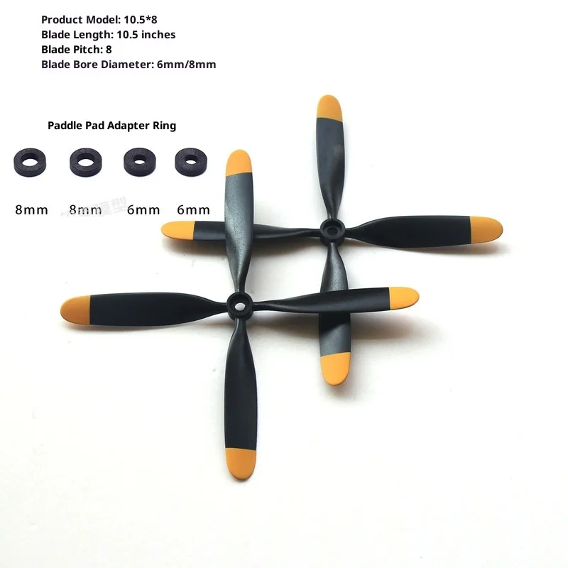 13x6/10.5x8 Forward And Backward Propellers 4-Blade Propeller Model Airplane Propeller Fixed Wing Propeller Model Airplane Prope