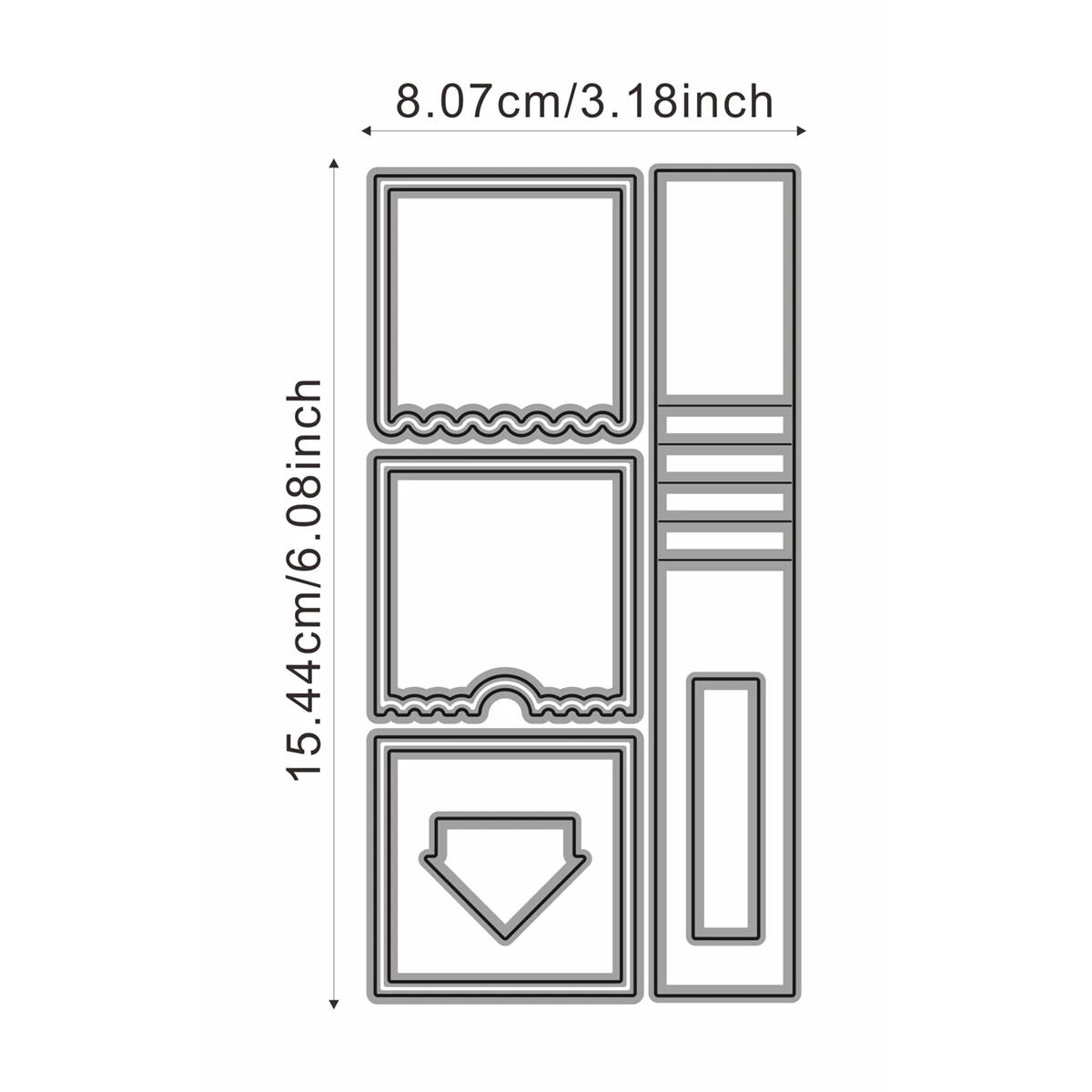 Panalisacraft Waterfall draw out Card Cutting Dies Stencils for DIY Scrapbooking/album Decorative Embossing DIY Paper Cards