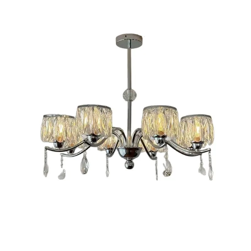 Italian light luxury living room main lamp, modern simple dining room high-end Bauhaus bedroom art crystal chandelier