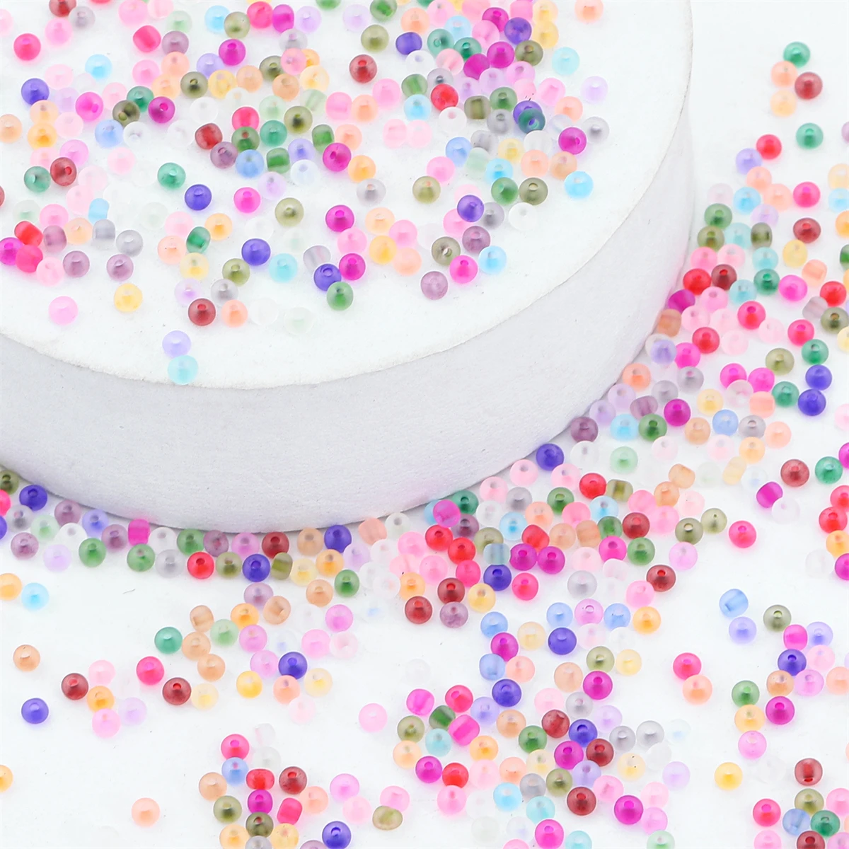 About1980 Pcs Domestic Super High Quality Transparent Frosted Glass Rice Beads Unique Loose Beads Handmade DIY Making Jewelry Ne