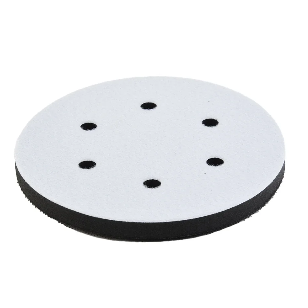 1pc 6in Soft Interface Pad 150mm 6Holes Ultra-thin Interface Pad For Sanding Pad Hook And Loop Sanding Disc Sponge Grinding Tool