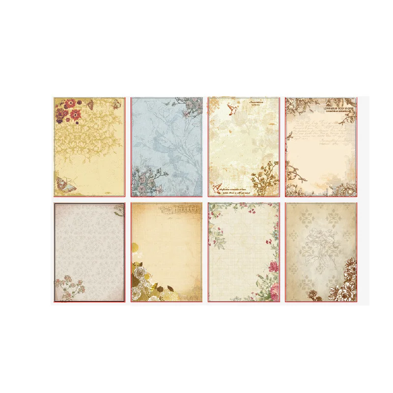 European Pastoral Style Beautiful Romantic A4 Retro Letter Paper 10 Into 8 Options