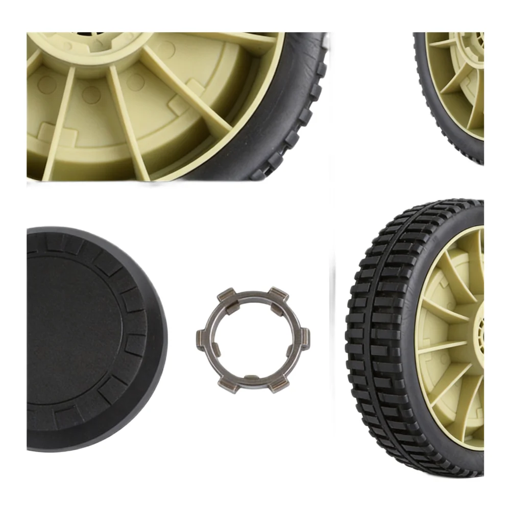20CM Front and Rear Lawn Mower Wheel Replacement Kit for Honda HR214 HRU214 HRU215 and Other Compatible Models