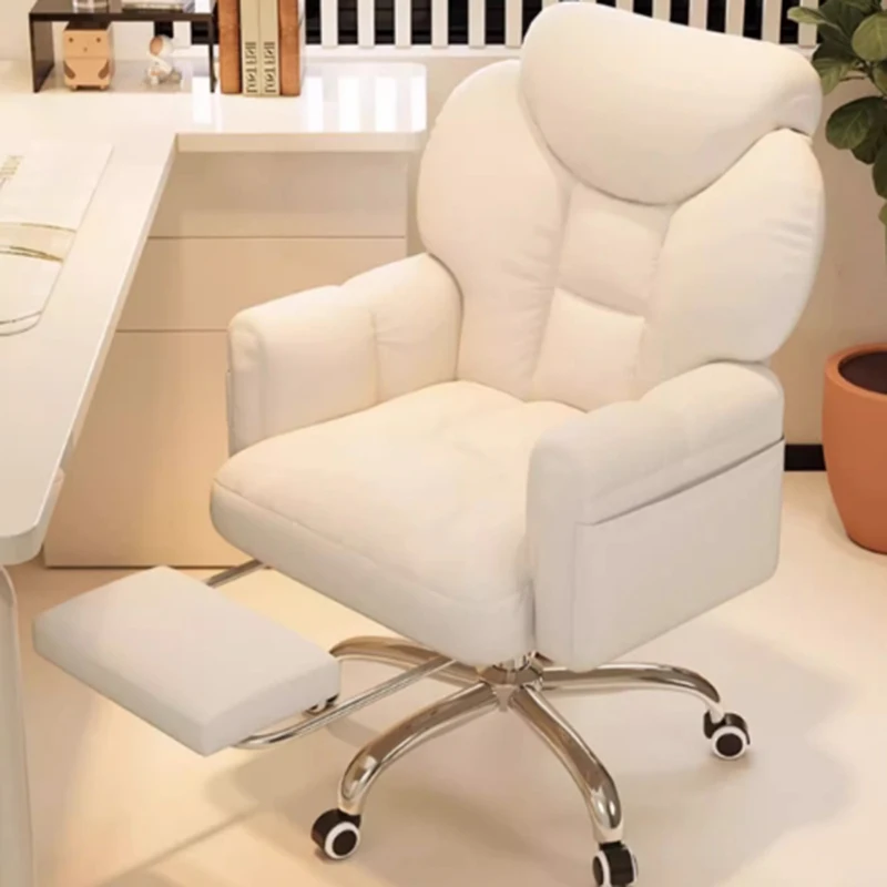 Leather Home Office Chair Conference Gaming White Lounge Recliner Rolling Office Chair Ergonomic Sillas De Oficina Furniture