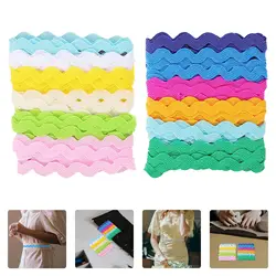 2 Roll 8mm DIY Clothing Accessories Six Colors Row Wavy Ribbon S Shape Fabric Lace for Dress Sarees Blouses Caps Bags Sewing