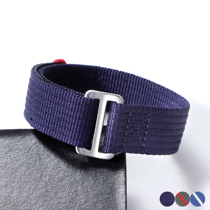 Image of 20mm 22mm Nylon Band Canvas Sport Uhrenarmband für Männer Frauen Armband Uhr Gürtel Zubehör Universal Ersatz Armband