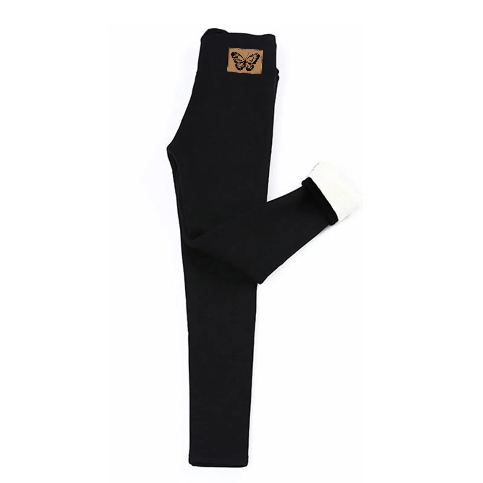 Leggings in pile di agnello da donna senza cuciture a vita alta Legging termico spesso moda inverno caldo collant femminili pantaloni Pantalon isolati