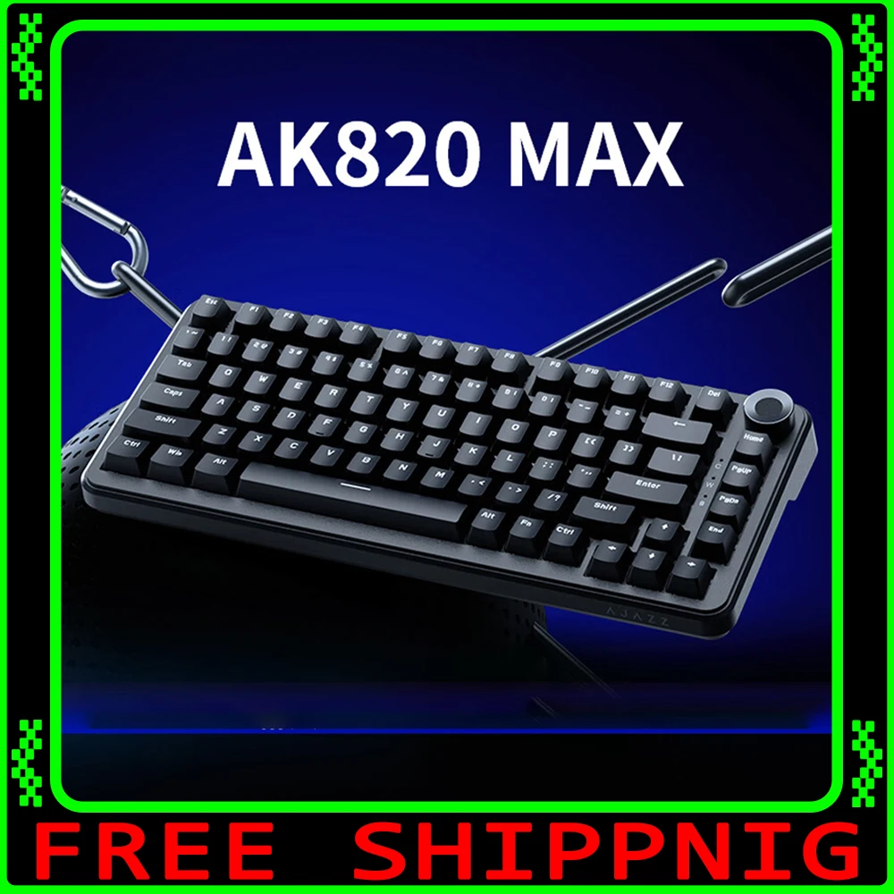 

AJAZZ AK820 Max Ultra HE Hall Effect Magnetic Switch Wireless Gaming Keyboard E-Sport 8K Polling Rate 2.4G BT Connection DKS RGB