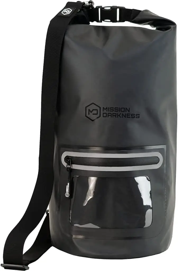 

Darkness Dry Shield Faraday Tote 15L // Waterproof Dry Bag for Electronic Device Security & Transport // Signal Blocking, Anti