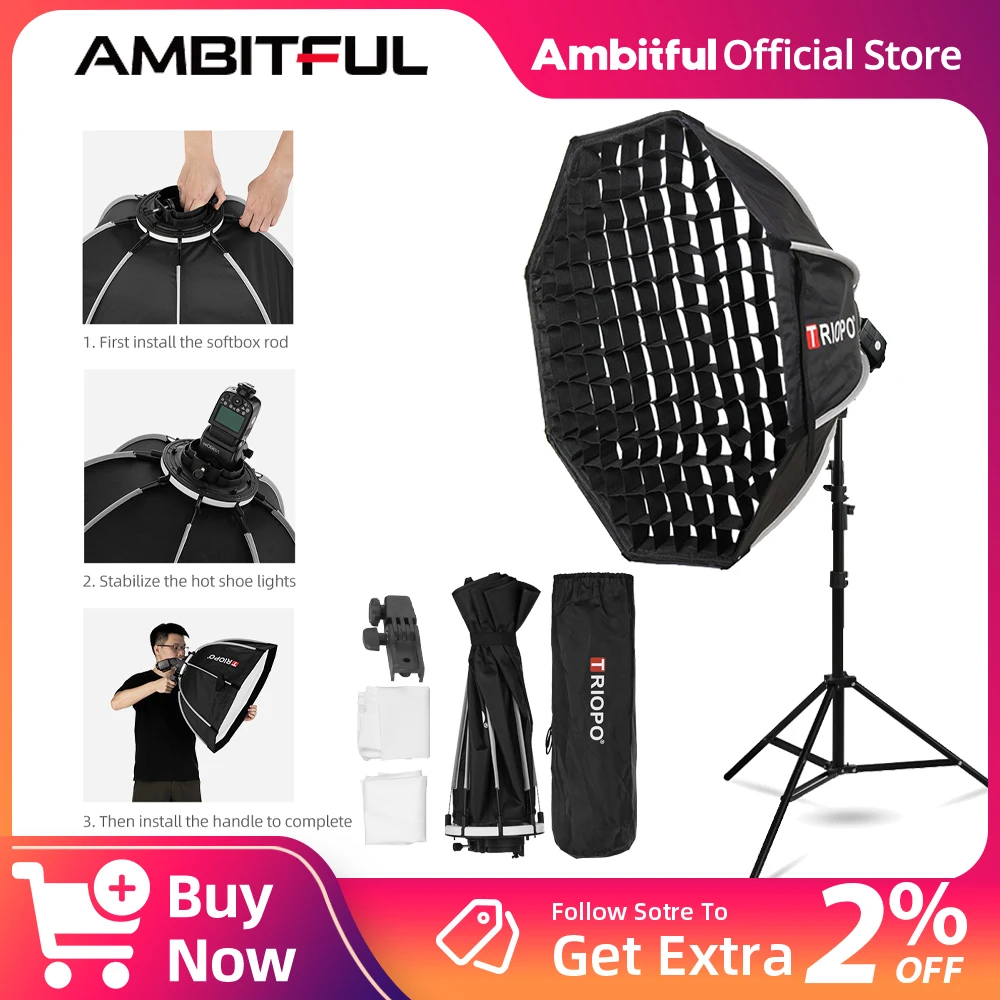 

TRIOPO Quick Releaes Folding Softbox 90/120cm