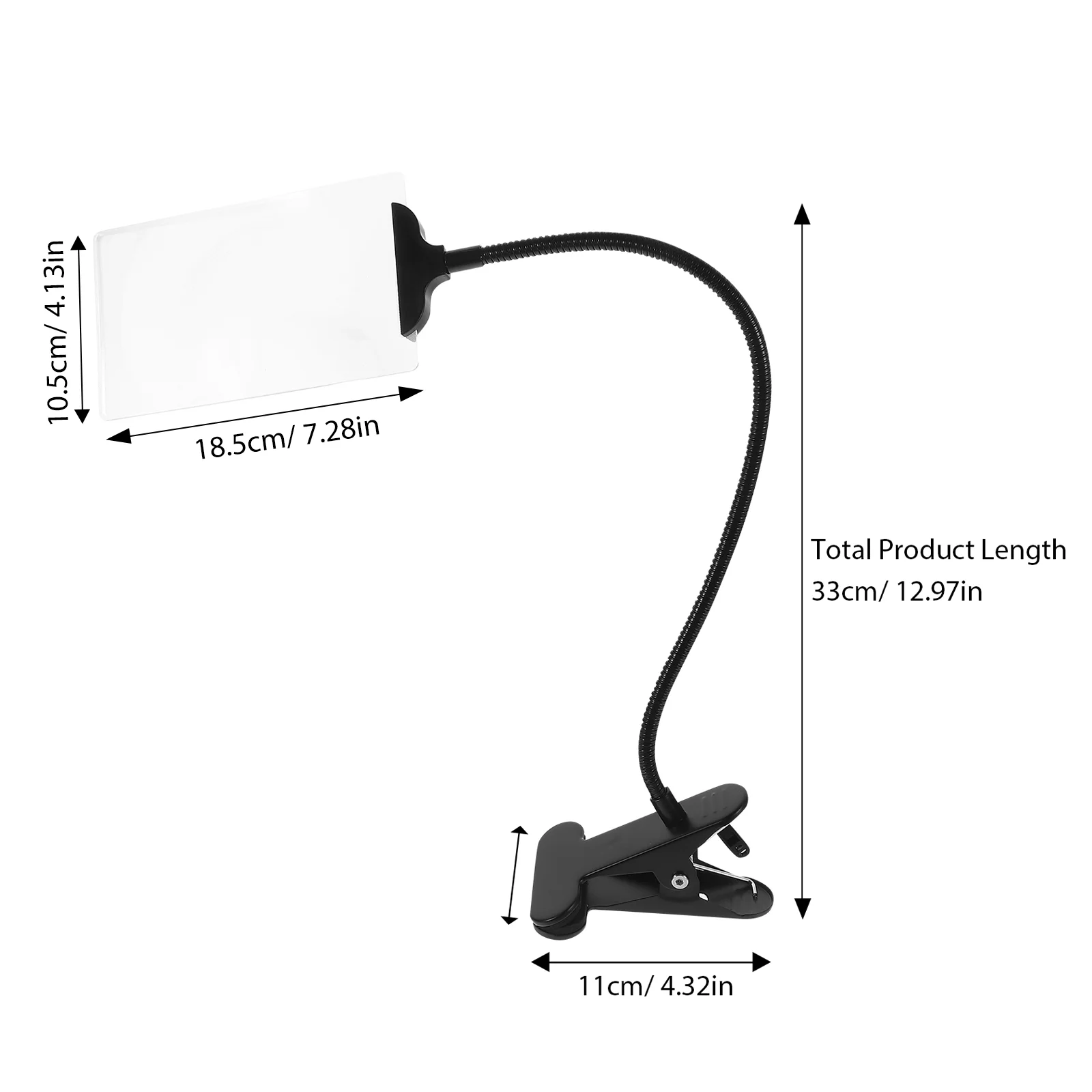 Mirror Stand Lens Magnifying Tool for Craft Cross Stitch Magnifier Plastic LED Reading Large Transparent Tools Elder