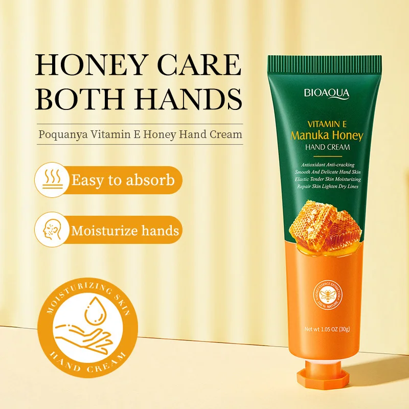 BIOAOUA Vitamin E Honey Hand Cream Anti-cracking Hydrating Moisturizing Nourishing Hand Lotion Beauty Skin Care