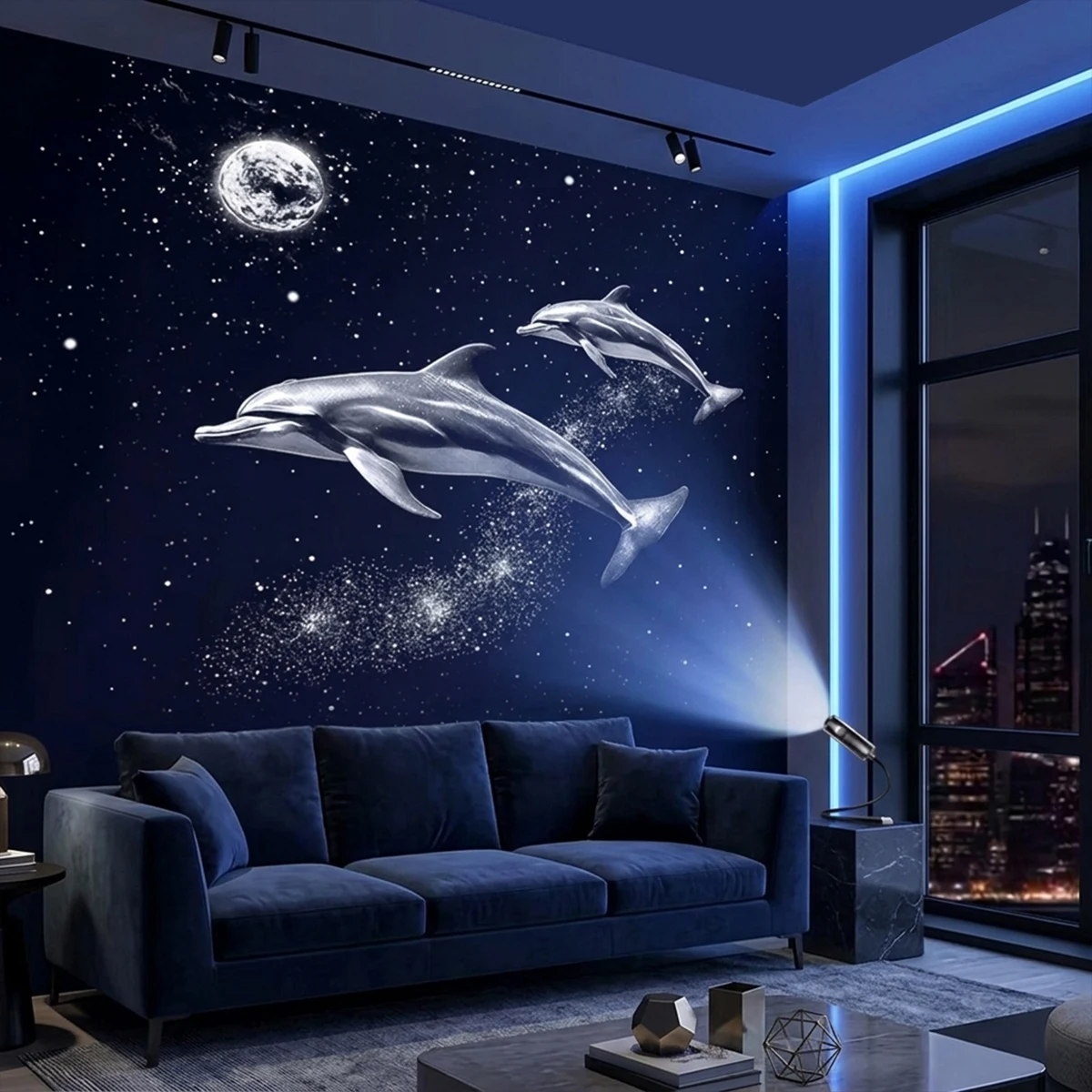 USB LED Star Galaxy Projector Lamp Moon Earth Wall Ceiling Decor Lighting Switchable Pattern Projection Night Light for Bedroom