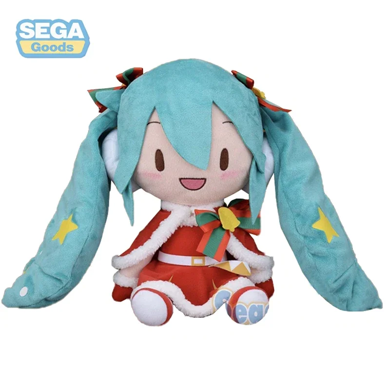 

Original SEGA Hatsune Miku Plush Toys Christmas 2019 Fufu Miku Plush Dolls 27Cm Kawaii Anime Plush Toys for girls kids Gift