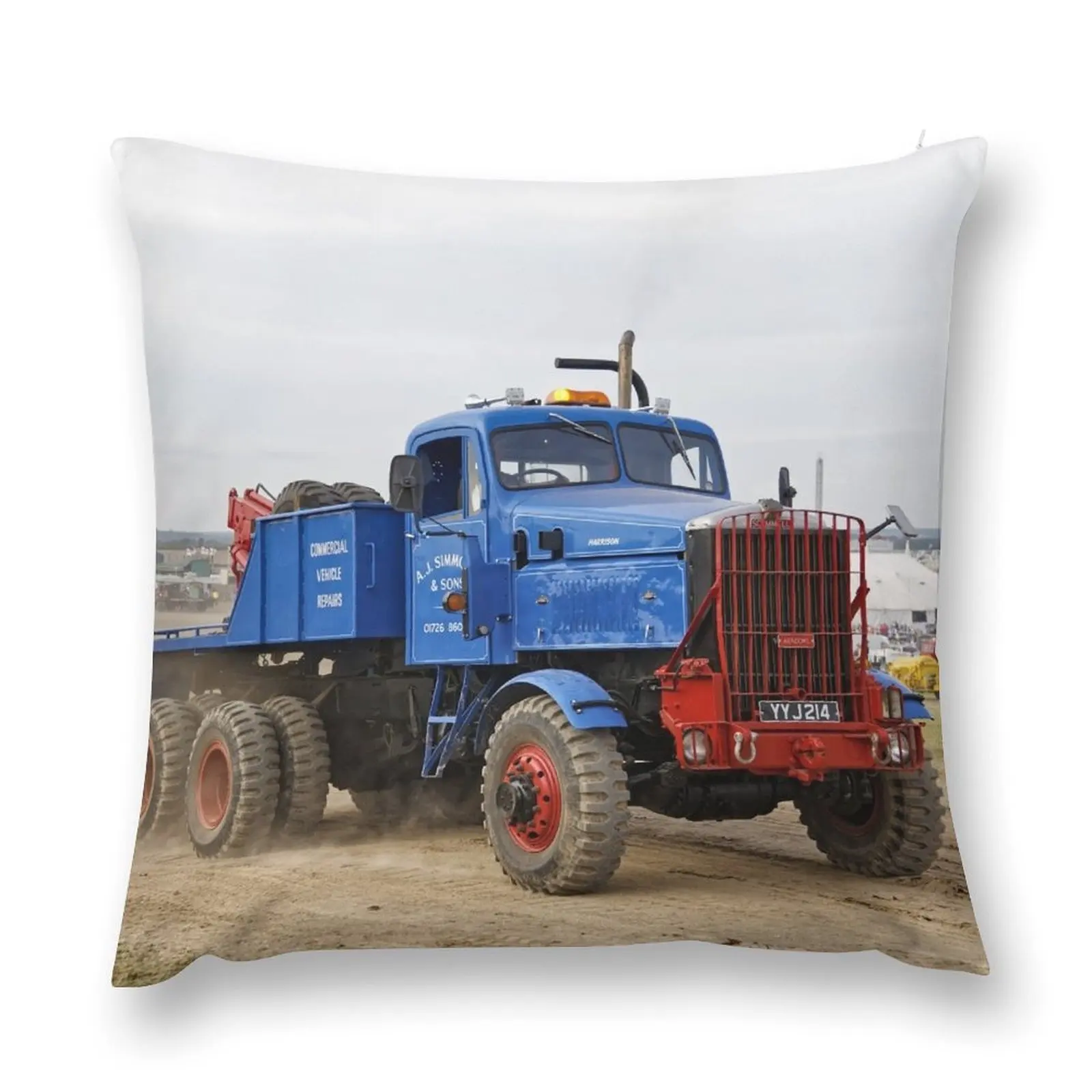 1956 Scammell Constructor 6x6 Heavy Recovery & Breakdown Truck Throw Pillow covers for pillows home decor items pillow