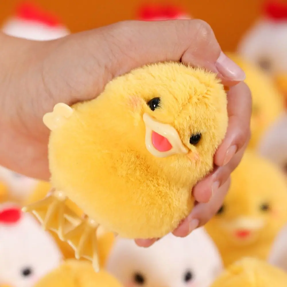 

Lifelike Duck Wind Up Jumping Toy Walking Plush Clockwork Spring Chicken Toy Interative Cute Guide Baby Crawling Toy Cat Toy