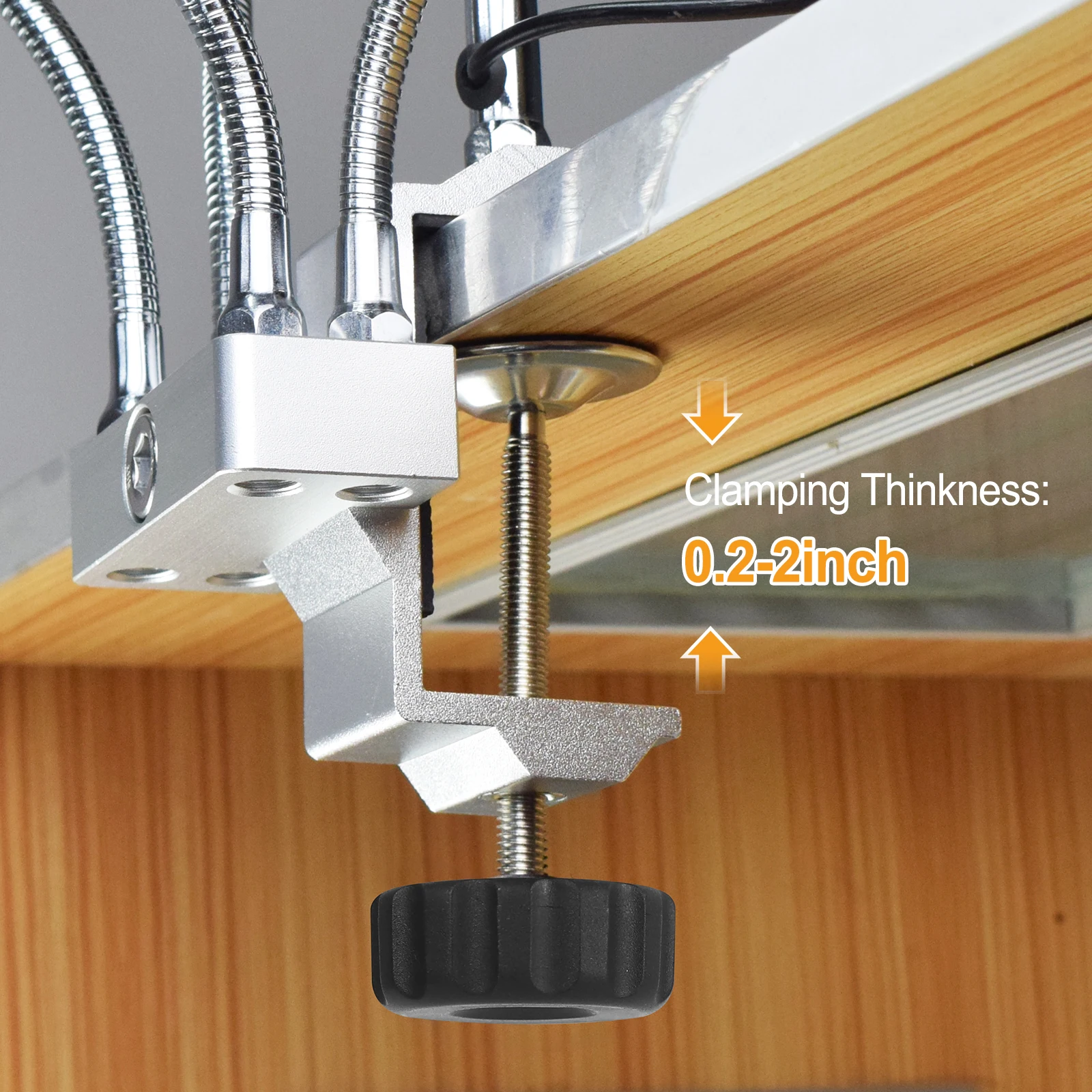 Helping Hands Soldering Tool with 5 Metal Flexible Arms Table Clip PCB Holder Welding Third Hand for Soldering Assembly Repair image 4