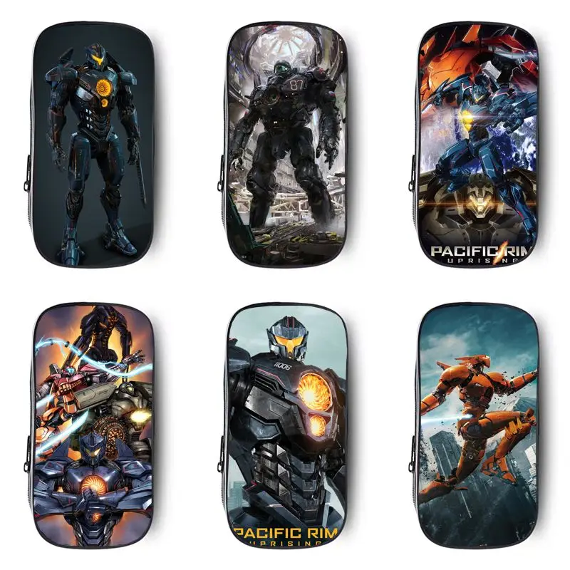 Pacific Rim Robot Pencil Case, Cute and Stylish Cartoon Creative Large-Capacity Canvas Pen Bag, Birthday Gift for Friends - view 2